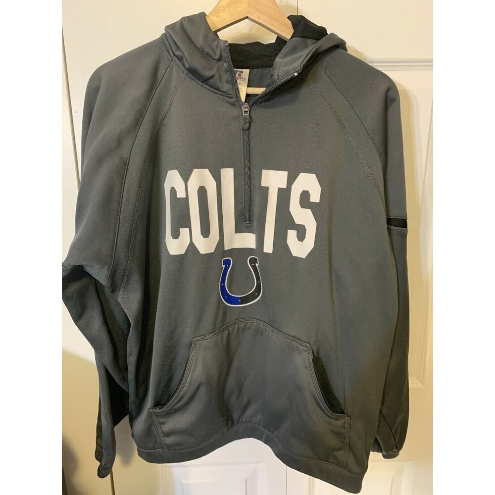 Indianapolis Colts Gray‎ Russell Dri power Fit Hoodie Men's Size Large